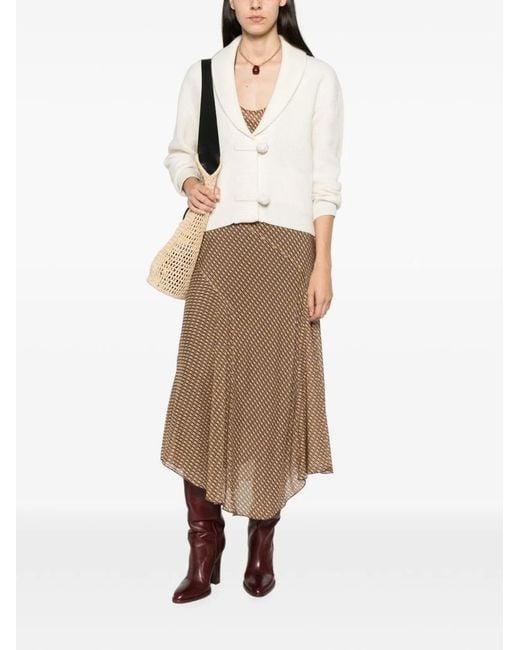 Forte_forte White Cashmere Blend Cardigan