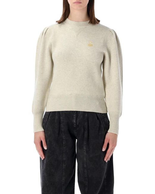 Isabel Marant Blue Isabel Marant Etoile Marant Étoile Kelaya Wool-Blend Puff-Sleeve Sweater