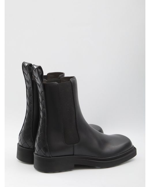 Bottega Veneta Black Calfskin Ben Chelsea Boot