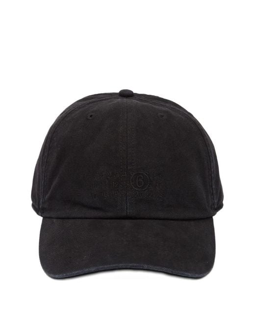 MM6 by Maison Margiela Black Multicolour Cotton Hat for men