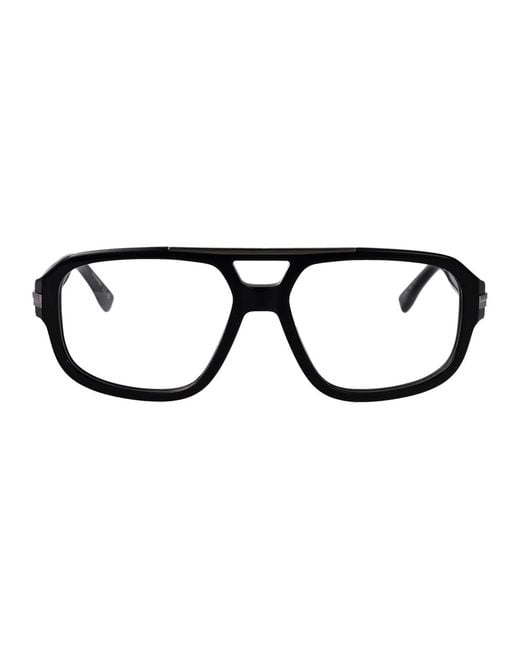 DSquared² Black Dark Ruthenium Acetate Glasses for men