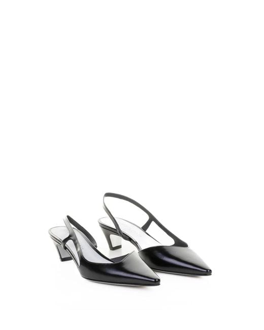 Roberto Festa White Brushed Leather Slingback Pump
