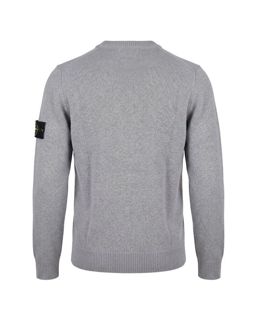 Stone Island Gray Patch Crewneck for men
