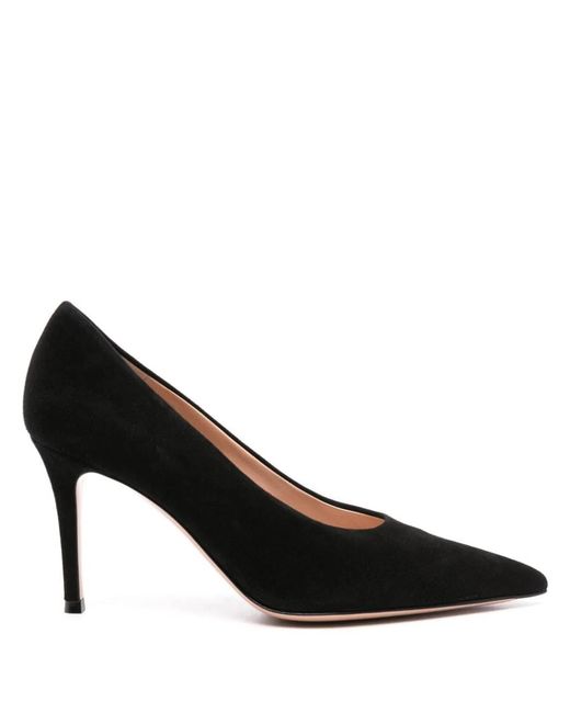 Gianvito Rossi Black Shoes Camoscio