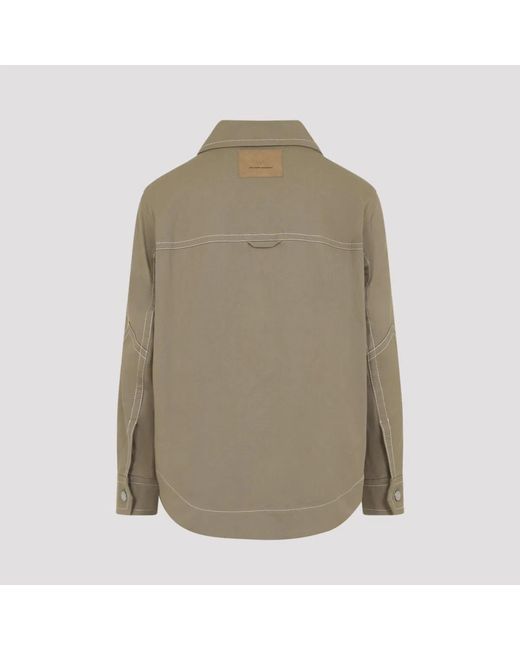 AMI Natural Worker Buttoned Cotton Jacket for men