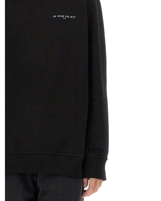 Ih Nom Uh Nit Black Crown Mask Print Sweatshirt for men