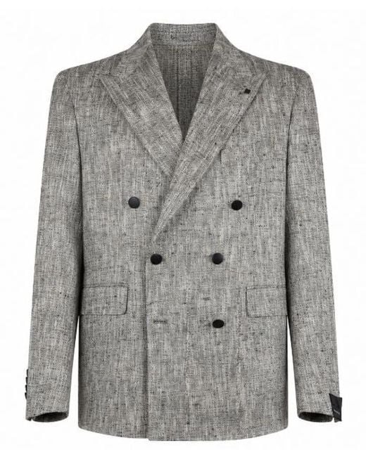 Tagliatore Gray Dark Wool Jacket for men