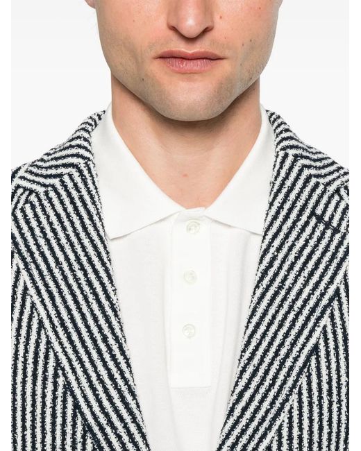 Circolo 1901 Gray Striped Cotton Jacket for men