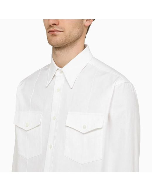Department 5 White Change Long-Sleeved Shirt for men