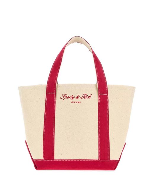 Sporty & Rich Pink Sporty & Rich Signature Ny Logo Mini Tote for men