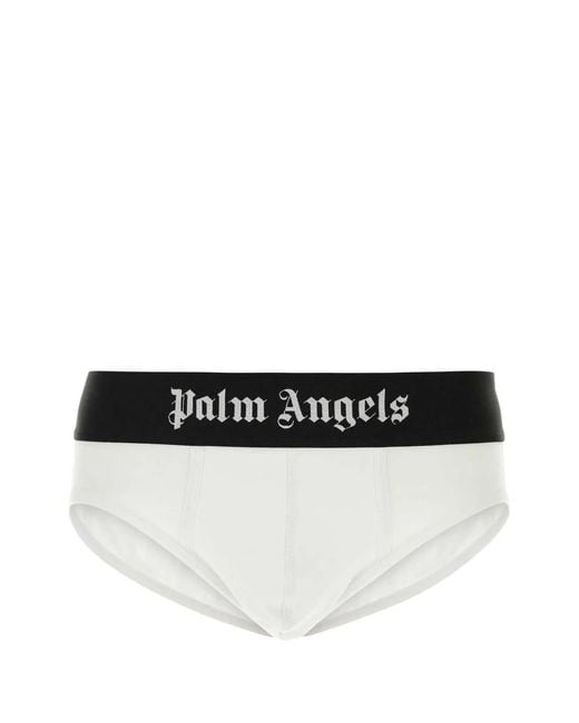 Palm Angels Black Stretch Cotton Brief Set for men