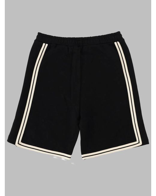 Palm Angels Black Pa Minitrack Sweatshorts Boy