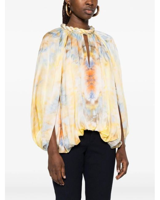 Zimmermann White Alchemy Printed Blouse