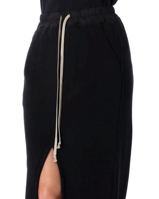 Rick Owens Black Drkshdw Slit Skirt