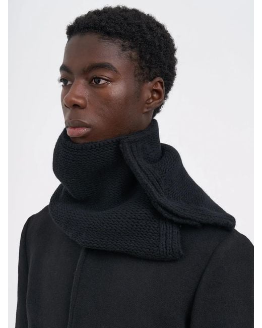 DEVOA Black Cashmere Neck Warmer for men