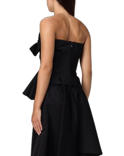 McQueen Black Sleeveless Corset Top