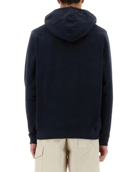 Belstaff Blue Felpa Con Cappuccio for men