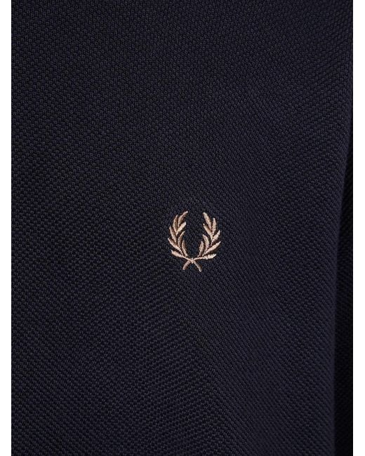 Fred Perry Black Pique Sweater With Logo for men