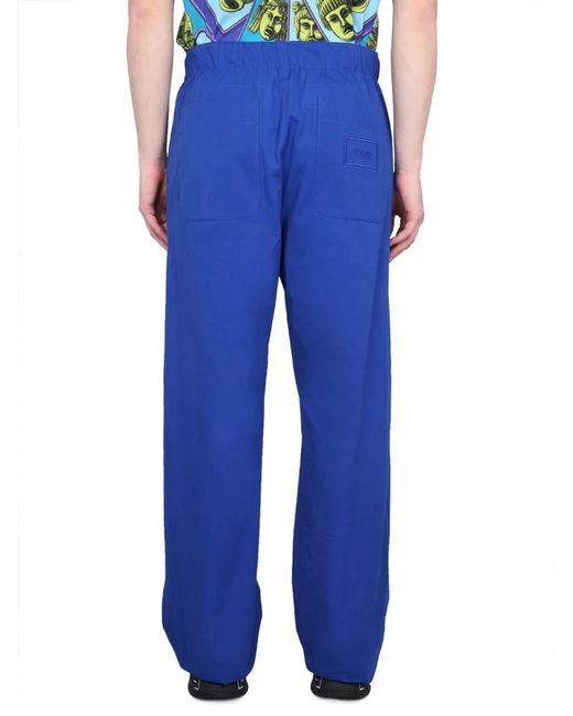 Versace Blue Drawstring Pants for men