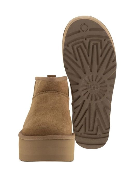 Ugg Brown Classic Ultra Mini Platform