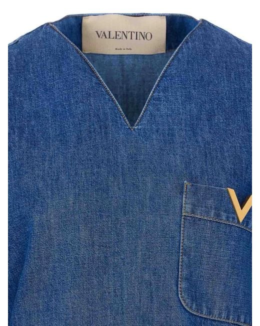Valentino Garavani Blue Denim Shirt
