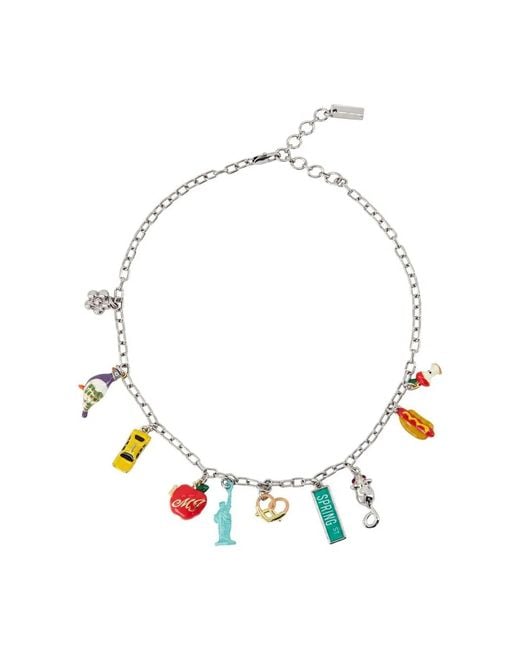 Marc Jacobs White New York Charm Necklace