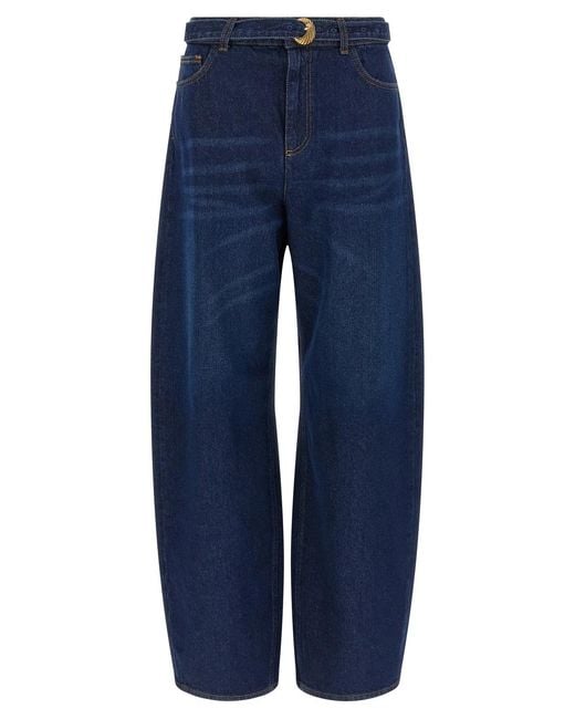 Twinset Blue Twin Set High Waist Jeans