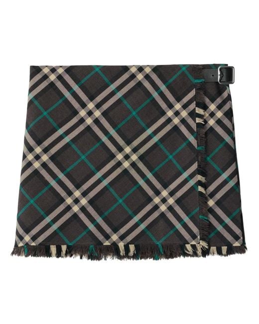 Burberry Multicolor Embroidered Polyester Blend Mini Skirt