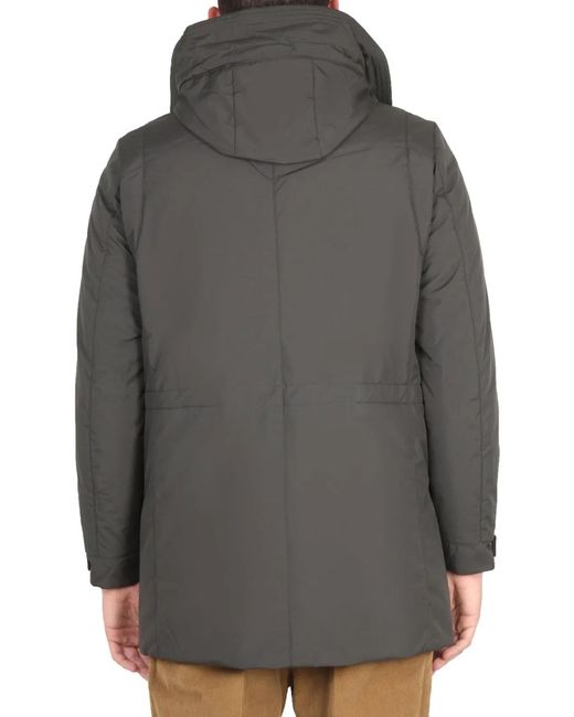 Moorer Gray Hooded Jacket for men