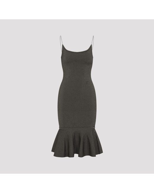 Jacquemus Black Dark Maille Pina Midi Dress