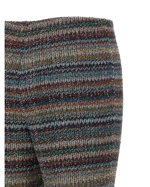 Missoni Gray Weaved Greek Pattern Pants