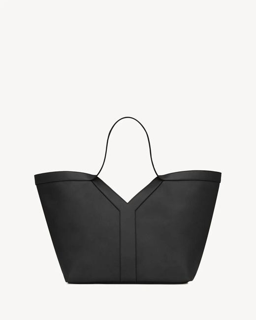 Saint Laurent Black Leather Y Shopping Bag