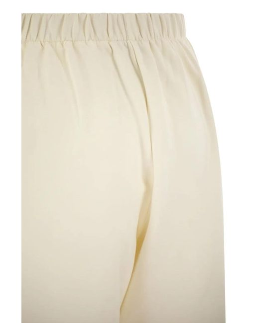 Max Mara Natural Ivory Silk Blend Filovia Joggers