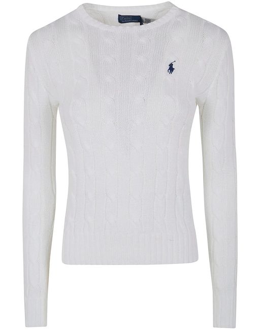 Polo Ralph Lauren White "Julianna" Long Sleeves Pullover