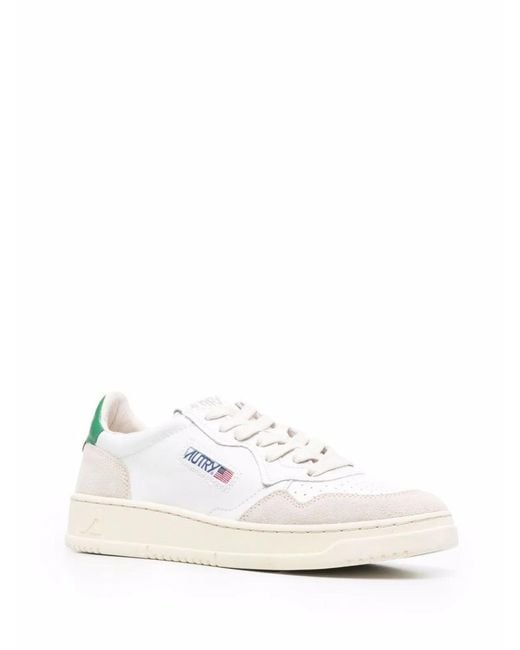 Autry White Medalist Low Leat/Suede Wht/Ama for men