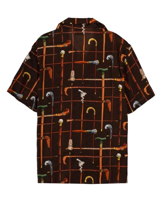 Drole de Monsieur Brown Viscose Shirt for men