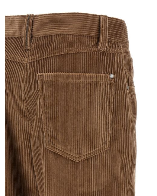 Brunello Cucinelli Brown 'Straight' Pants