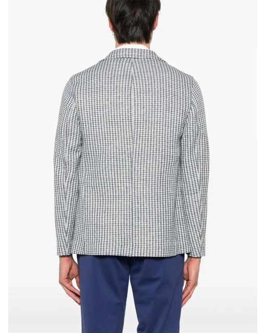 Circolo 1901 Blue Cotton And Linen Blend Jacket for men
