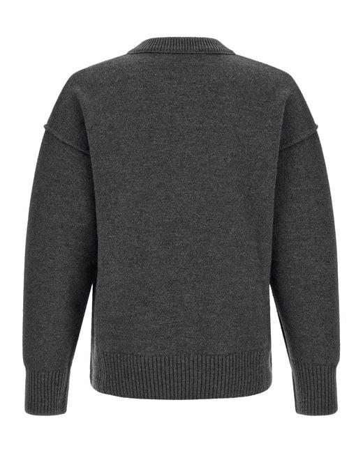 AMI Gray 'Ami De Coeur' Sweater for men
