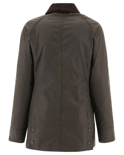 Barbour Gray "Beadnell" Waxed Jacket