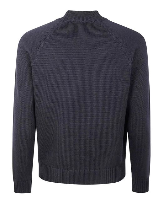 Slowear Blue Sweater With Crew Neck for men