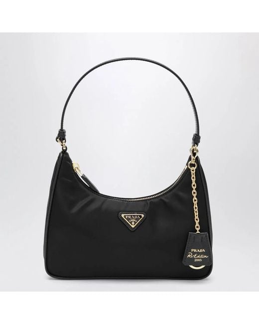 Prada Black Bags, 100% Poliammide Riciclata