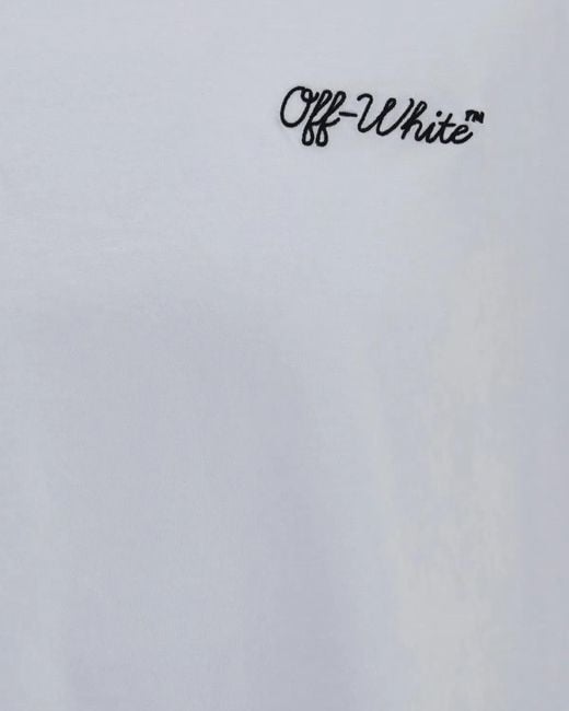 Off-White c/o Virgil Abloh Blue Script Logo Skate Ss Tee for men