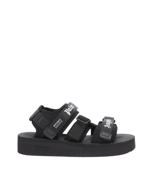 Palm Angels Black X Suicoke Kise Logo Sandals for men