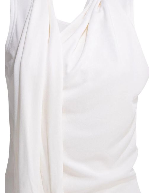 AMI White Viscose Top