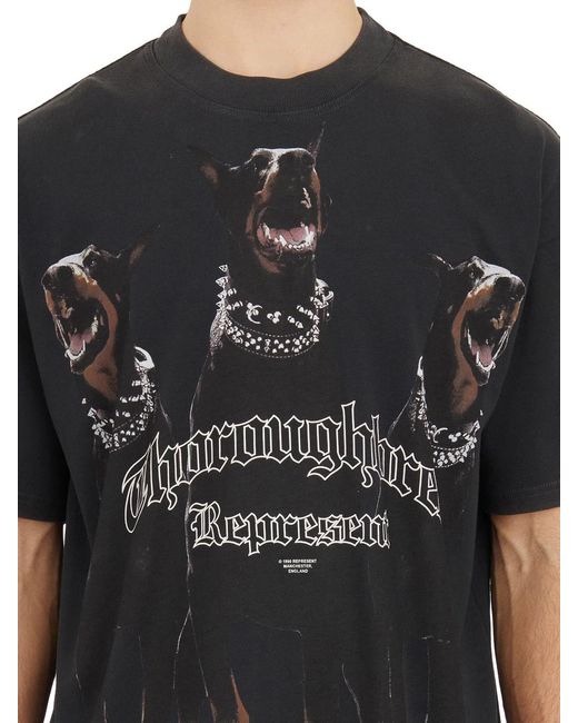Represent Black Thoroughbred T-Shirt for men