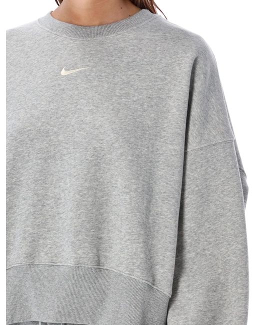 Nike Gray Phoenix Fleece Oversized Sweatshirt