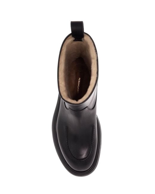 【送関込】ferragamo☆shearling-lined ankle boots Ferragamo Shearling-Lined Ankle Boots | Lyst