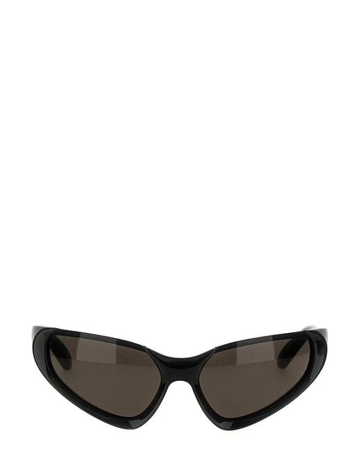 Balenciaga Black 'Xpander Rect' Sunglasses