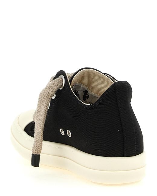 Rick Owens Black 'Jumbolace Low Sneaks' Sneakers